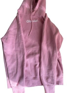 Glossier Bubblegum Pink Logo Hoodie